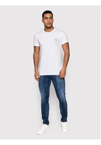 VERSACE - Versace T-Shirt Mc Girocollo Intimo Uomo AUU01005 Biały Slim Fit. Kolor: biały. Materiał: bawełna