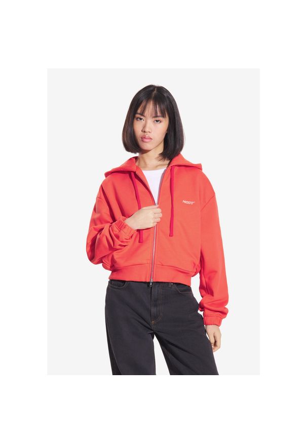 Bluza sportowa damska Prosto Bomb z kapturem. Typ kołnierza: kaptur. Kolor: czerwony