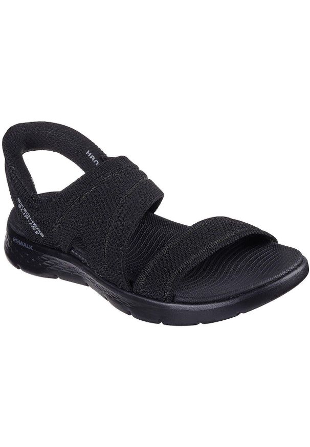 skechers - Sandały Skechers Go Walk Flex Sandal-, Kobiety. Kolor: czarny. Materiał: materiał
