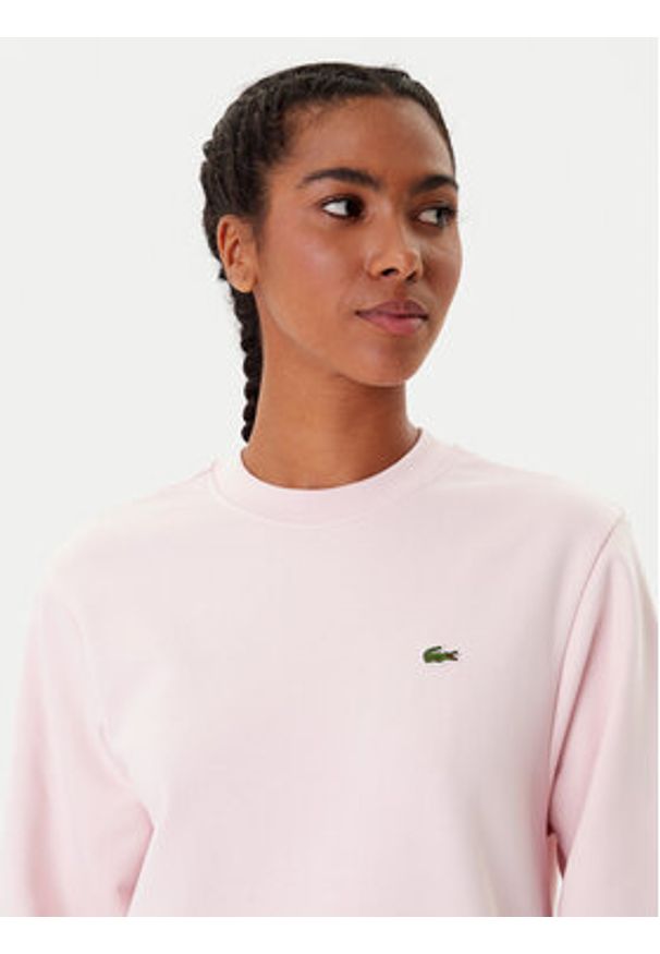 Lacoste Bluza SF5270 Różowy Regular Fit. Kolor: różowy. Materiał: bawełna
