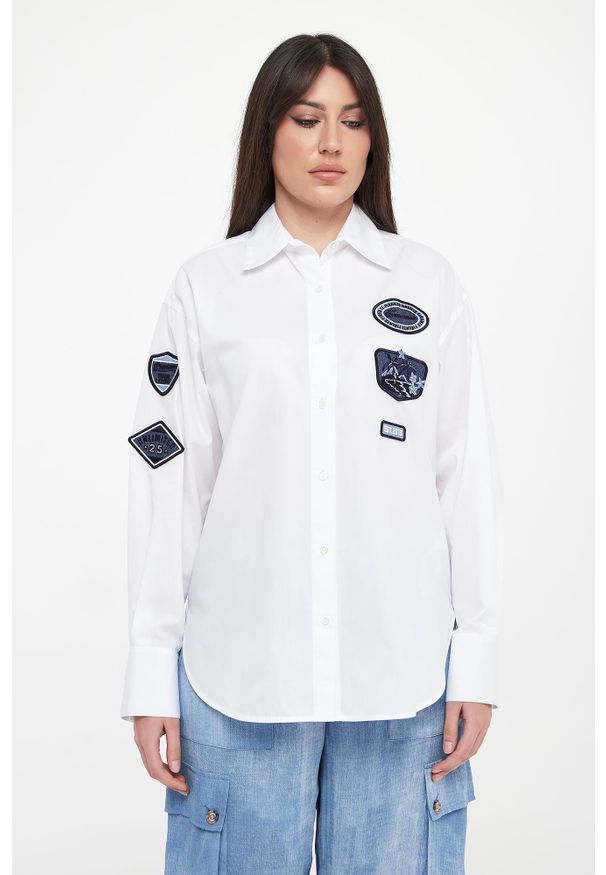 Ermanno Firenze - Koszula damska z naszywkami ERMANNO FIRENZE. Wzór: aplikacja