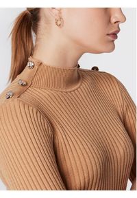 Rinascimento Sweter CFM0010955003 Beżowy Slim Fit. Kolor: beżowy. Materiał: wiskoza #4