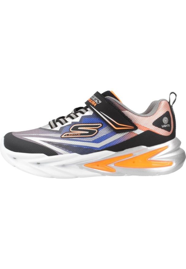 skechers - Adidasy dziecięce Skechers Flex-glow Ultra. Kolor: szary. Materiał: materiał. Model: Skechers Sport. Sport: turystyka piesza