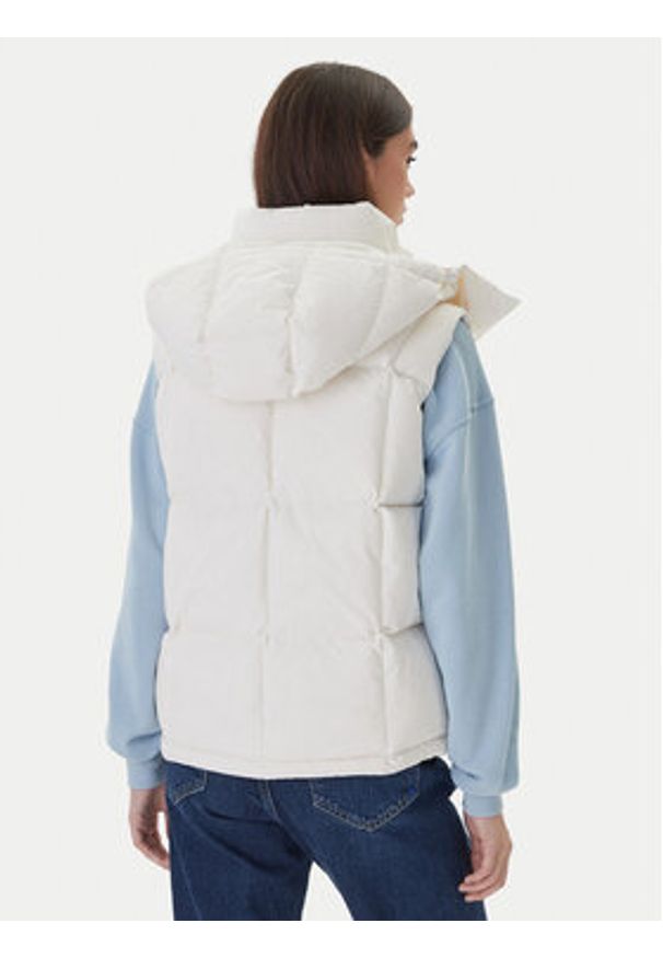 Tommy Jeans Bezrękawnik Tjw Alaska Grid Down Vest DW0DW21627 Écru Regular Fit. Materiał: syntetyk. Długość rękawa: bez rękawów