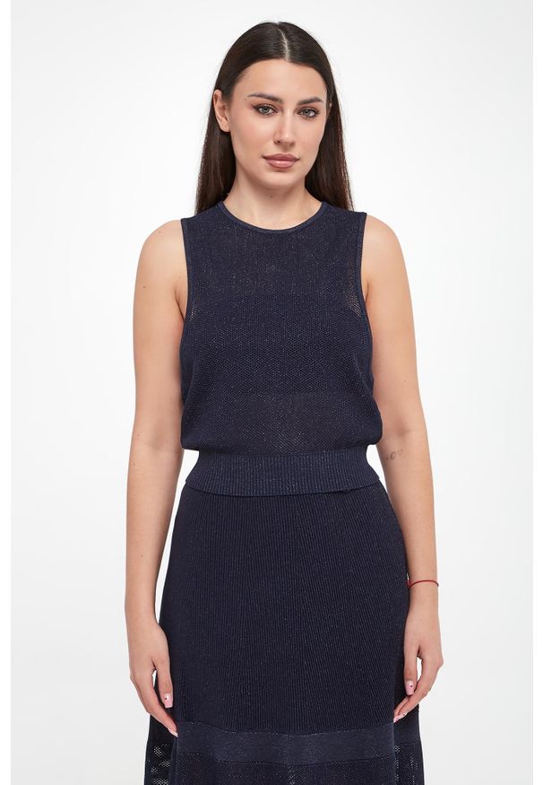 Elisabetta Franchi - Top damski błyszczący ELISABETTA FRANCHI