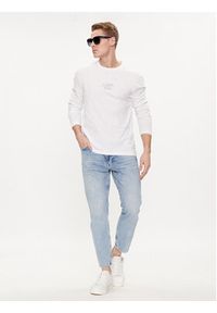 Calvin Klein Longsleeve Line Logo K10K112483 Biały Regular Fit. Kolor: biały. Materiał: bawełna. Długość rękawa: długi rękaw #2