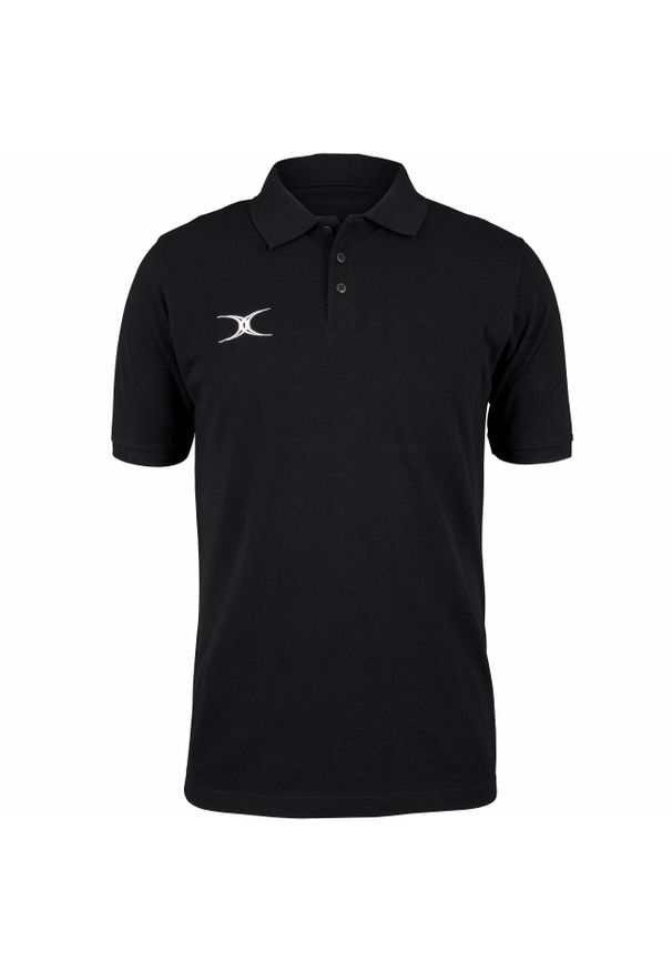 GILBERT - Dziecięca koszulka polo Gilbert Quest. Typ kołnierza: polo. Kolor: czarny