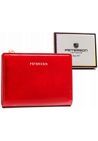 Portfel damski Peterson PTN 003-F czerwony. Kolor: czerwony. Materiał: skóra ekologiczna