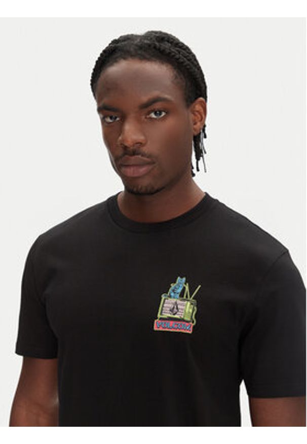 Volcom T-Shirt Catv A3512552 Czarny Classic Fit. Kolor: czarny. Materiał: bawełna