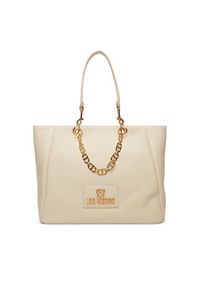 Love Moschino - LOVE MOSCHINO Torebka JC4164PP1OL1211A Beżowy. Kolor: beżowy. Materiał: skórzane #5