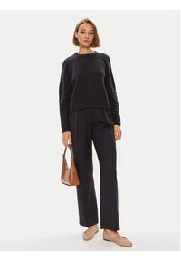 Weekend Max Mara Sweter Gabbia 2425366162 Granatowy Regular Fit. Kolor: niebieski. Materiał: wełna