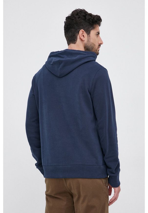 Marc O'Polo - Bluza bawełniana. Okazja: na co dzień. Typ kołnierza: polo. Kolor: niebieski. Materiał: bawełna. Wzór: nadruk. Styl: casual