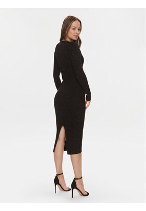 Guess Sukienka dzianinowa Celia W4RK60 Z34O0 Czarny Slim Fit. Kolor: czarny. Materiał: wiskoza