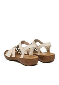 Rieker Sandały CEO-60806-80 Écru. Materiał: skóra #5