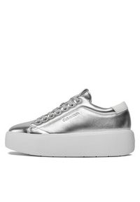 Calvin Klein Sneakersy Bubble Cupsole Lace Up Metallic HW0HW02008 Srebrny. Kolor: srebrny. Materiał: skóra #3