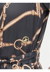 Beverly Hills Polo Club Sukienka codzienna L3656-HR Czarny Regular Fit. Okazja: na co dzień. Typ kołnierza: polo. Kolor: czarny. Materiał: wiskoza. Typ sukienki: proste. Styl: casual #5