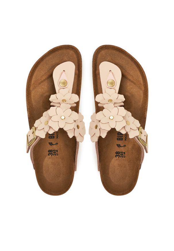 Birkenstock Japonki Gizeh Flowers 1029304 Różowy. Kolor: różowy. Materiał: skóra