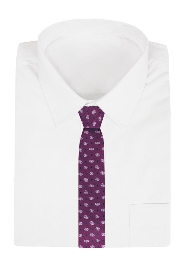 Męski Krawat - w Grochy - Alties. Materiał: tkanina. Wzór: grochy. Styl: wizytowy, elegancki