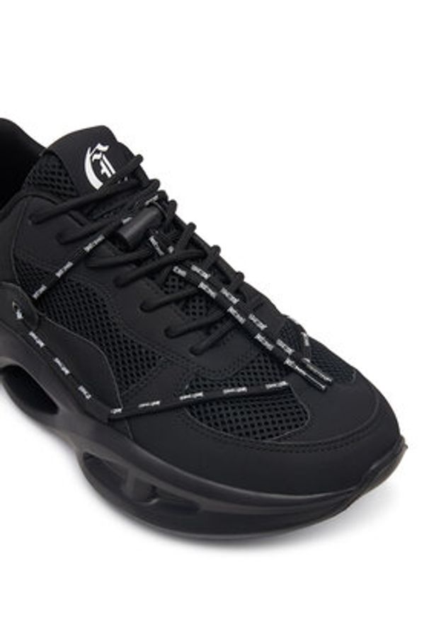 Just Cavalli Sneakersy 80QA3SV2 ZSE47 Czarny. Kolor: czarny. Materiał: materiał