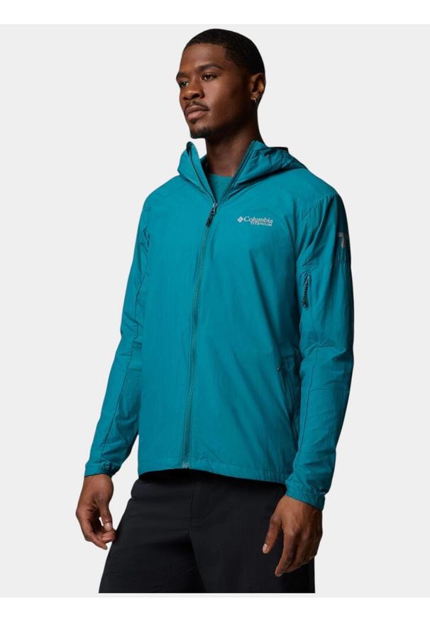 columbia - Wiatrówka męska Columbia Loop Trail II. Kolor: zielony. Materiał: softshell. Sport: turystyka piesza