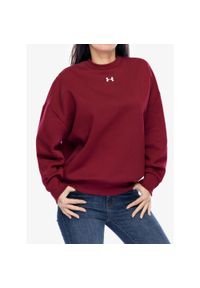 Bluza damska Under Armour UA Rival Fleece Oversized Crew. Kolor: czerwony