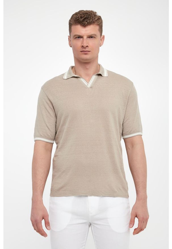 PAUL & SHARK - Polo męskie lniane PAUL&SHARK. Typ kołnierza: polo. Materiał: len