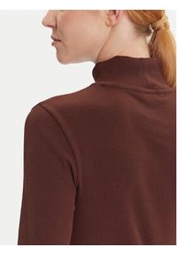 Tommy Jeans Bluzka Essential DW0DW19830 Brązowy Slim Fit. Kolor: brązowy. Materiał: bawełna