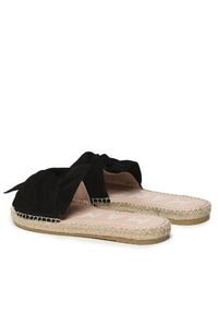 Manebi Espadryle Sandals With Knot K 1.0 JK Czarny. Kolor: czarny. Materiał: skóra, zamsz