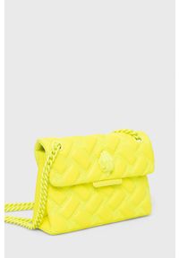 Kurt Geiger London torebka skórzana kolor żółty. Kolor: żółty. Materiał: skórzane. Rodzaj torebki: na ramię #4