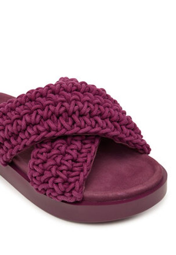 Inuikii Klapki Woven 1004.003.0062 Bordowy. Kolor: czerwony. Materiał: materiał