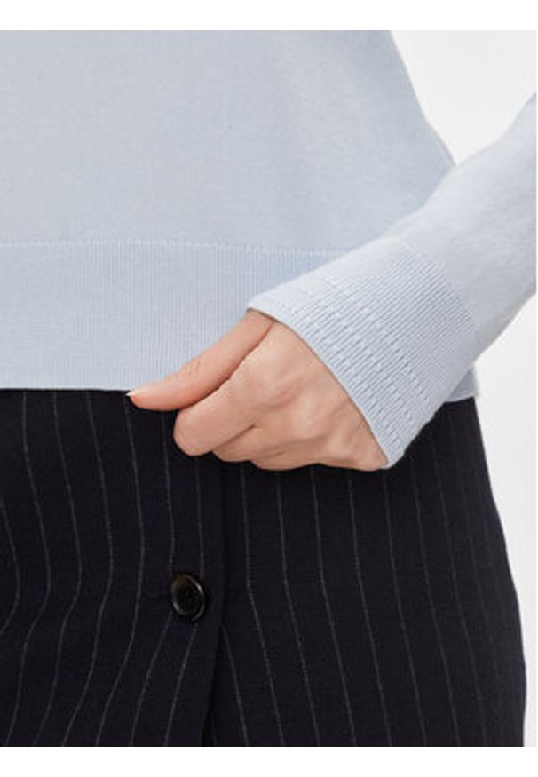 TOMMY HILFIGER - Tommy Hilfiger Sweter WW0WW40098 Błękitny Regular Fit. Kolor: niebieski. Materiał: bawełna