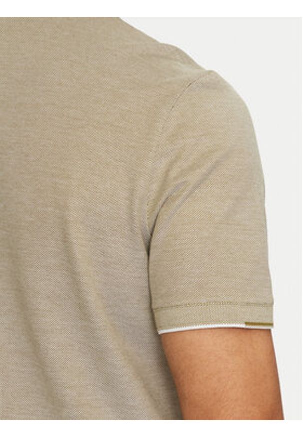 Calvin Klein Polo K10K114475 Beżowy Regular Fit. Typ kołnierza: polo. Kolor: beżowy. Materiał: bawełna