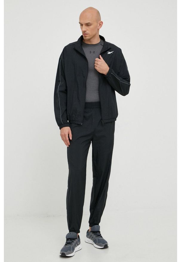 Reebok dres sportowy Workout Ready męski kolor czarny. Kolor: czarny. Materiał: dresówka