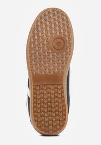 Born2be - Czarne Sneakersy na Kauczukowej Podeszwie z Geometrycznym Wzorem Sewtila. Okazja: na co dzień. Kolor: czarny. Materiał: kauczuk. Wzór: geometria #8