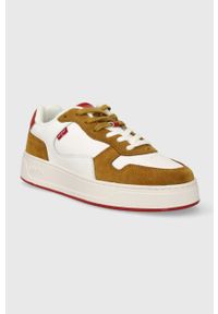 Levi's® - Levi's sneakersy GLIDE kolor żółty 235200.51. Okazja: na spotkanie biznesowe. Nosek buta: okrągły. Kolor: żółty. Materiał: guma #3