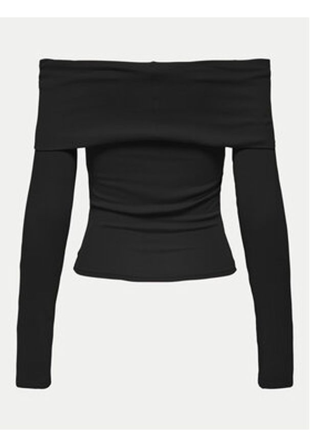 only - ONLY Bluzka Fayola 15339435 Czarny Slim Fit. Kolor: czarny. Materiał: wiskoza