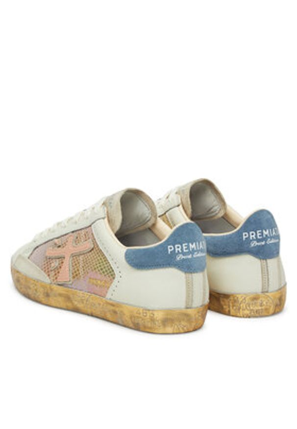 Premiata Sneakersy Stevend Var 6666 Écru. Materiał: skóra