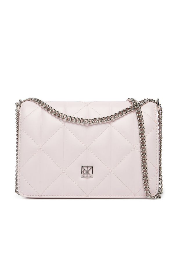 Calvin Klein Torebka Quilted Mini Chain Bag LV04F3321G Różowy. Kolor: różowy. Materiał: skórzane