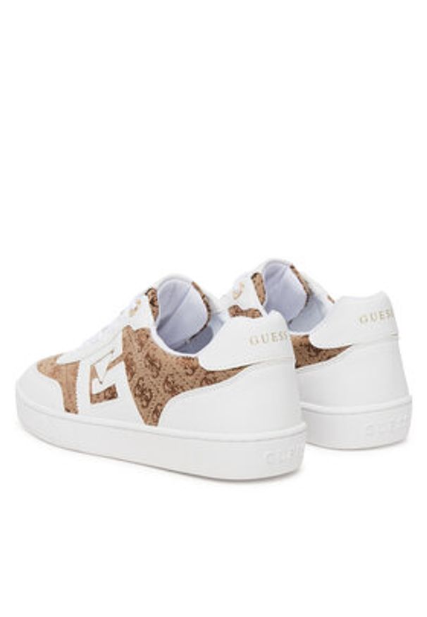 Guess Sneakersy FLTNC2 ELE12 Biały. Kolor: biały. Materiał: skóra