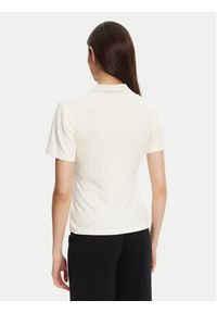 Guess Polo V5YP01 KCX12 Kremowy Regular Fit. Typ kołnierza: polo. Kolor: kremowy. Materiał: syntetyk #4