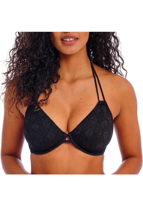 FREYA ACTIVE - Damski strój kąpielowy z chokerem na fiszbinach Freya Nomad Nights. Kolor: czarny