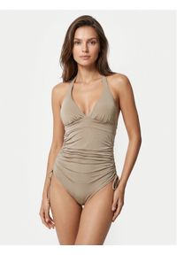Max Mara Beachwear Strój kąpielowy Cosetta 2616831069 Beżowy. Kolor: beżowy. Materiał: syntetyk #1