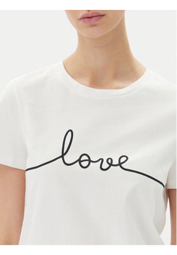 Vero Moda T-Shirt Kami 10332587 Biały Relaxed Fit. Kolor: biały. Materiał: bawełna