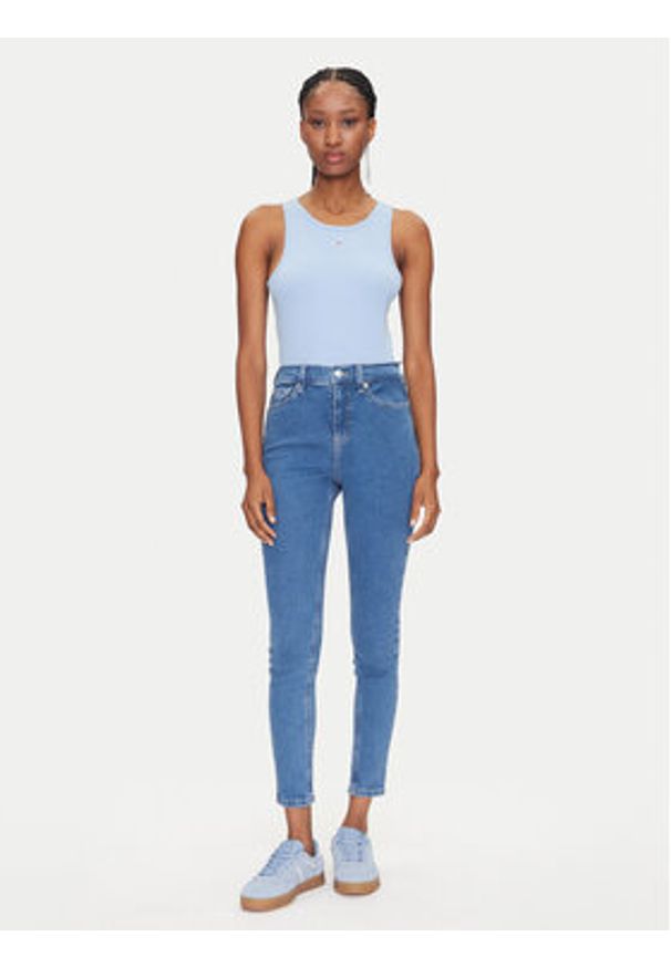 Tommy Jeans Jeansy Nora DW0DW20220 Niebieski Skinny Fit. Kolor: niebieski