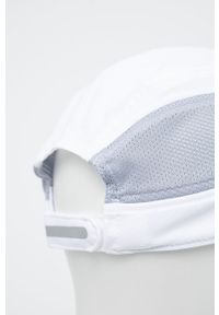 Adidas - adidas czapka kolor biały z nadrukiem. Kolor: biały. Materiał: materiał. Wzór: nadruk