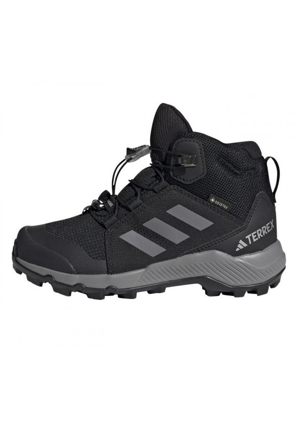 Adidas - Buty adidas Terrex Mid Gtx K Jr IF7522 czarne. Zapięcie: sznurówki. Kolor: czarny. Materiał: materiał, guma. Model: Adidas Terrex
