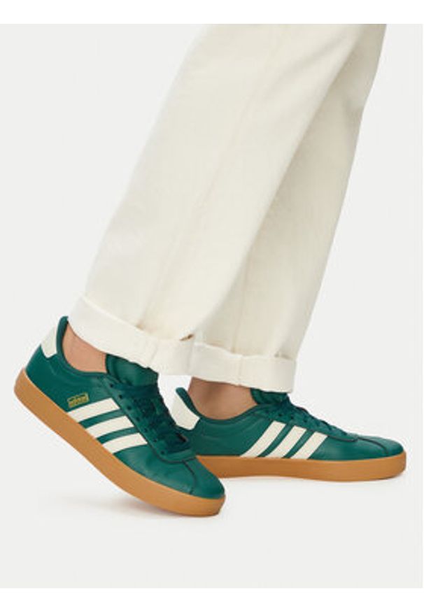 Adidas - adidas Sneakersy Vl Court 3.0 Shoes KI2115 Zielony. Kolor: zielony. Materiał: skóra