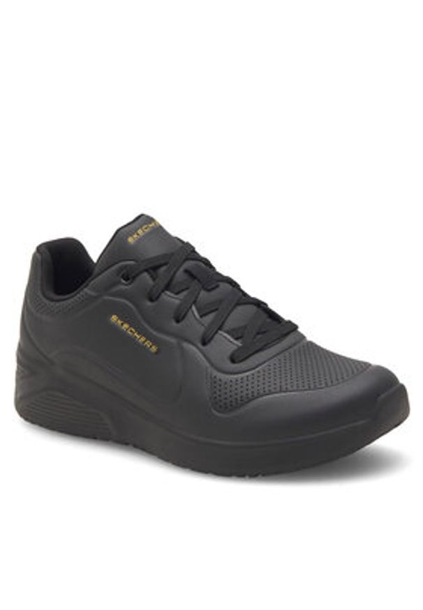 skechers - Skechers Sneakersy 8750063 BBK Czarny. Kolor: czarny. Materiał: skóra