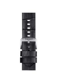 W.KRUK Tissot czarny pasek skórzany 22 mm. Kolor: czarny. Materiał: skóra. Styl: sportowy, klasyczny #1
