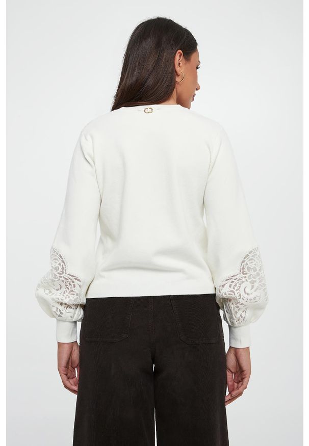 Twinset Milano - Sweter damski z wełną TWINSET. Materiał: wełna